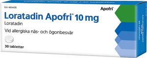 Loratadin Apofri 10 mg Loratadin, Tablett, 30 tablett(er) produkt bild