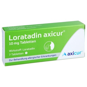 LORATADIN axicur 10 mg Tabletten Produktbild