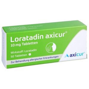 LORATADIN axicur 10 mg Tabletten Produktbild