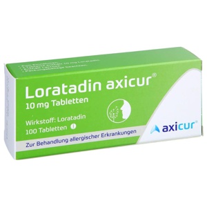 LORATADIN axicur 10 mg Tabletten Produktbild