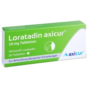 LORATADIN axicur 10 mg Tabletten Produktbild