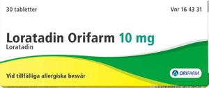 Loratadin Orifarm, tablett 10 mg 30 st