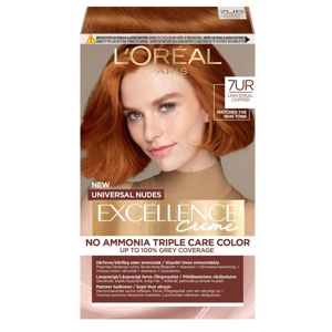 Loreal Paris Excellence Crème Universal Nudes Hair Color 7UR Universal Copper produktbilde