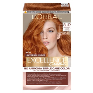 Loreal Paris Excellence Crème Universal Nudes Hair Color 8UR Universal Light Copper produktbilde