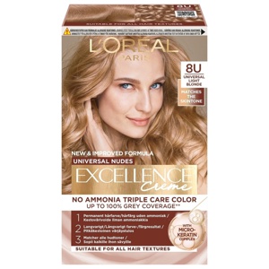 Loreal Paris Excellence Creme Universal Nudes 8U Universal Light Blonde produktbilde