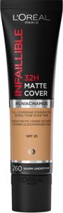 L'Oréal Paris Infaillible 32H Matte Cover Foundation Golden Sun 30 ml produkt bild