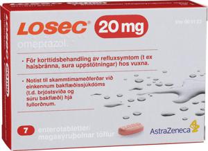 Losec Enterotablett 20mg 7 st produkt bild