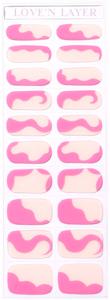 Love'n Layer Abstraction Poppy Pink Självhäftande nagellack produkt bild