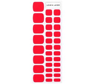 Love'n Layer Solid Toe Lady Red Självhäftande nagellack produkt bild
