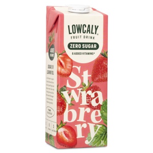 Lowcaly Frugtdrik Strawberry 1 L produktbillede