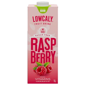 Lowcaly Fruktdryck, Raspberry Sorbet, 1 L produkt bild