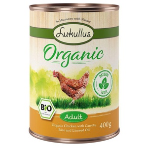 Lukullus Organic Adult Huhn mit Karotte (glutenfrei) Produktbild