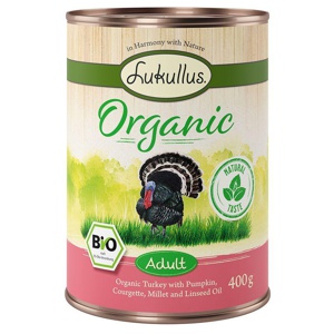 Lukullus Organic Adult Pute mit Zucchini (glutenfrei) Produktbild