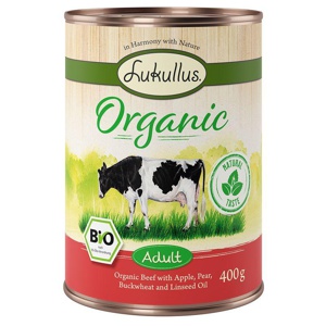 Lukullus Organic Adult Rind mit Apfel (glutenfrei) Produktbild