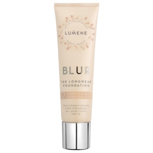 Lumene Blur 16H Longwear Foundation 2 Soft Honey, 30 ml produkt bild