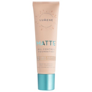 Lumene Matte Oil-Control Foundation 2 Soft Honey 30 ml produkt bild