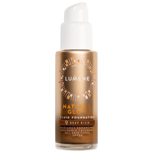 Lumene Natural Glow Fluid Foundation SPF20 9 Deep Rich 30 ml produkt bild