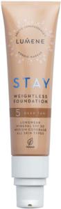 Lumene Stay Weightless Foundation SPF30 5 Deep Tan 30 ml produkt bild
