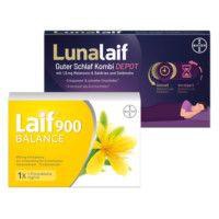 LUNALAIF Guter Schlaf Kombi Depot 30 Tabletten + LAIF 900 Balance 100 Filmtabletten Produktbild