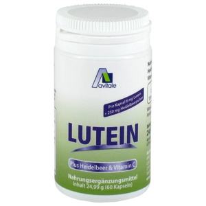 Lutein Kapseln 6 mg + Heidel, 60 St Kapseln Produktbild