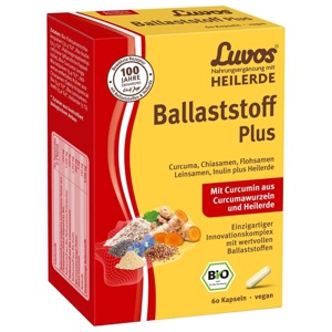 Luvos Heilerde Bio Ballaststoff Plus Kapseln, 60 St Kapseln Produktbild