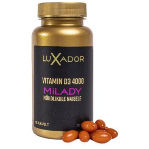 Luxador Milady vitamiin D3 4000IU kapslid N90 toote pilt