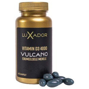 Luxador Vulcano vitamiin D3 4000IU kapslid N60 toote pilt
