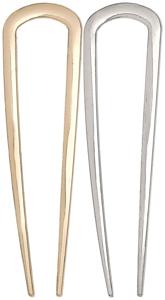 LYKO French Duo Metallic Hair Pins produkt bild