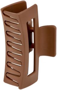 Lyko Rectangular Rubberized Hair Clip Brown produkt bild