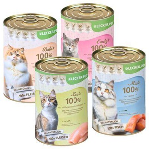 Lyra Pet Lecker.Pet Balu’s, Emily's, Leo's & Mia's 100 % Fisch & Fleisch Katzenfutter Nassfutter Mix Produktbild