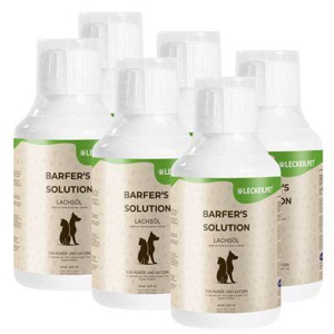 Lyra Pet Lecker.Pet Barfer's Solution 100 % Lachsöl für Hunde & Katzen 500 ml Produktbild