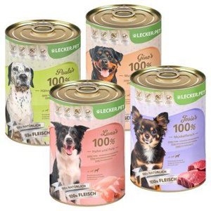 Lyra Pet Lecker.Pet Gino's, Josie's, Luna's & Paula's 100 % Fleisch & Gemüse Hundefutter Nassfutter Mix Produktbild