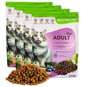 Lyra Pet Lecker.Pet® Mia's Adult Herzhaftes Geflügel Katzenfutter Trockenfutter Vollnahrung 2,5 kg Produktbild