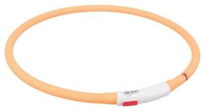 Lysande halsband Trixie Flash Silikon XS-XL Orange produkt bild