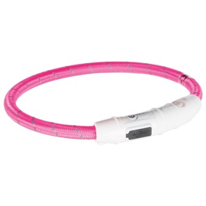 Lysande halsband - XS-Small / Rosa produkt bild