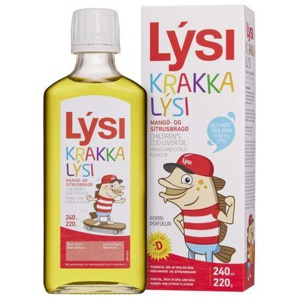 Lysi Omega-3 kalamaksaõli mango & tsitrus lastele 240 ml toote pilt