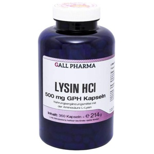Lysin HCL 500 mg GPH Kapseln, 360 St Kapseln Produktbild