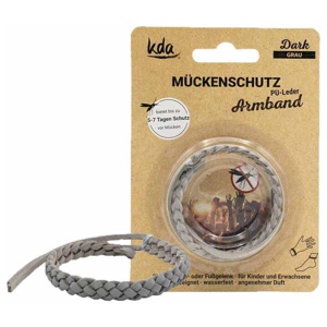 Mückenschutz Armband PU-Leder grau KDA, 1 St n.v. Produktbild