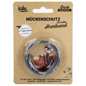 Mückenschutz Armband PU-Leder mischgrau KDA, 1 St n.v. Produktbild