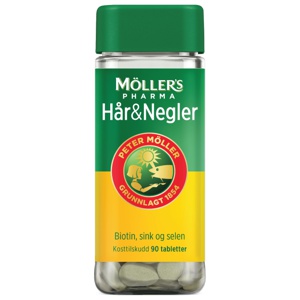 Möller's Pharma Hår & Negler 90 stk produktbilde