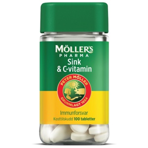 Möller's Pharma Sink & C-vitamin tabletter 100 stk produktbilde