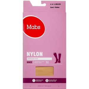 Mabs Nylon Knee Wide, Sand Str. XL 1 par produktbillede