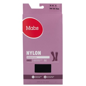 Mabs Nylon Knee, Sort Str. M 1 par produktbillede
