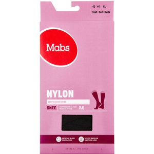 Mabs Nylon Knee, Sort Str. XL 1 par produktbillede