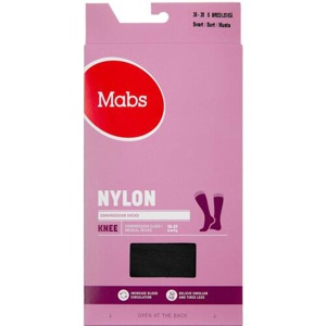 Mabs Nylon Knee Wide, Sort Str. S 1 par produktbillede