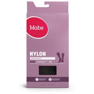Mabs Nylon Kompresjonsstrømpe Kne Sort XL 1 Par produktbilde