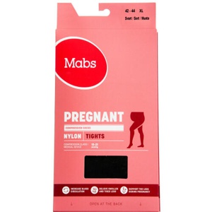 Mabs Nylon Tights Pregnant, Sort Str. XL 1 par produktbillede