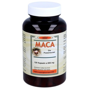 MACA KAPSELN 850 mg Macawurzelpulv.a.Ökoanbau Produktbild