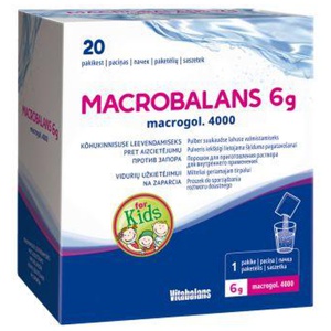MacroBalans suukaudse lahuse pulber lastele 6g N20 toote pilt