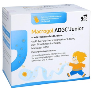Macrogol ADGC Junior 6 M-8J 4g Pulver zur H.e.L.zum Einnehmen, 50 St Pulver zur Herstellung einer Lösung zum Einnehmen Produktbild